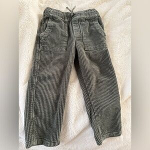 Kids Casual Green Corduroy Trousers
